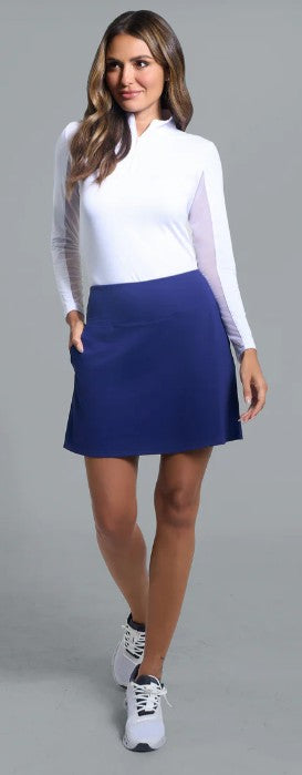 IBKUL Solid A-Line Skort 17" (Multiple Colors)