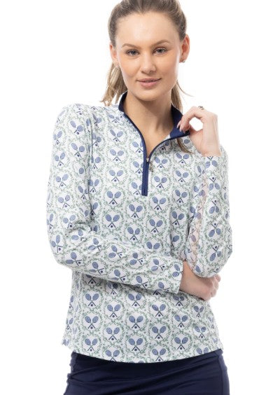 SanSoleil SolCool Longsleeve Print Mock