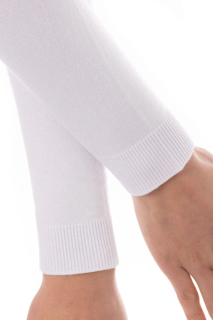 Golftini White Stretch V-Neck Sweater