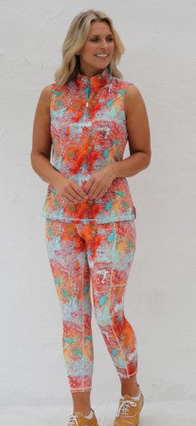 FAMARA ZANZIBAR Sleeveless Mock Golf Shirt