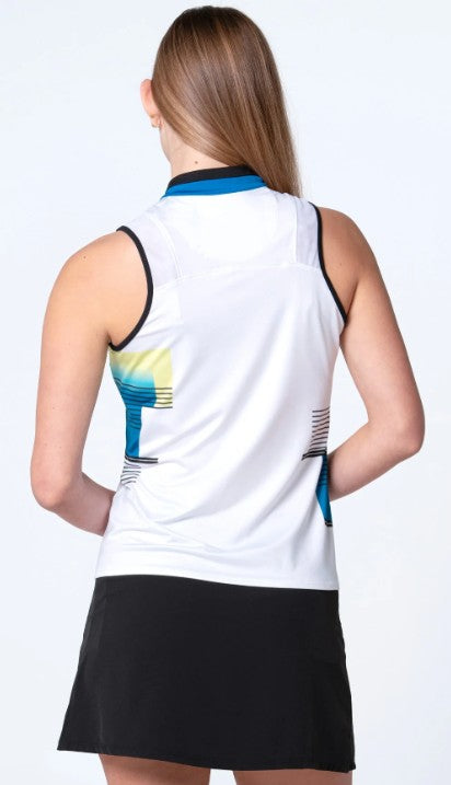 Lucky in Love STRIPE IT UP Sleeveless Zip Tank