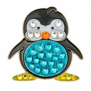 Bonjoc Swarovski Crystal Penguin Ball Marker - Gals on and off the Green