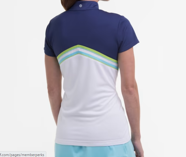EPNY Color Run Short Sleeve Zip Mock Polo With Contrast