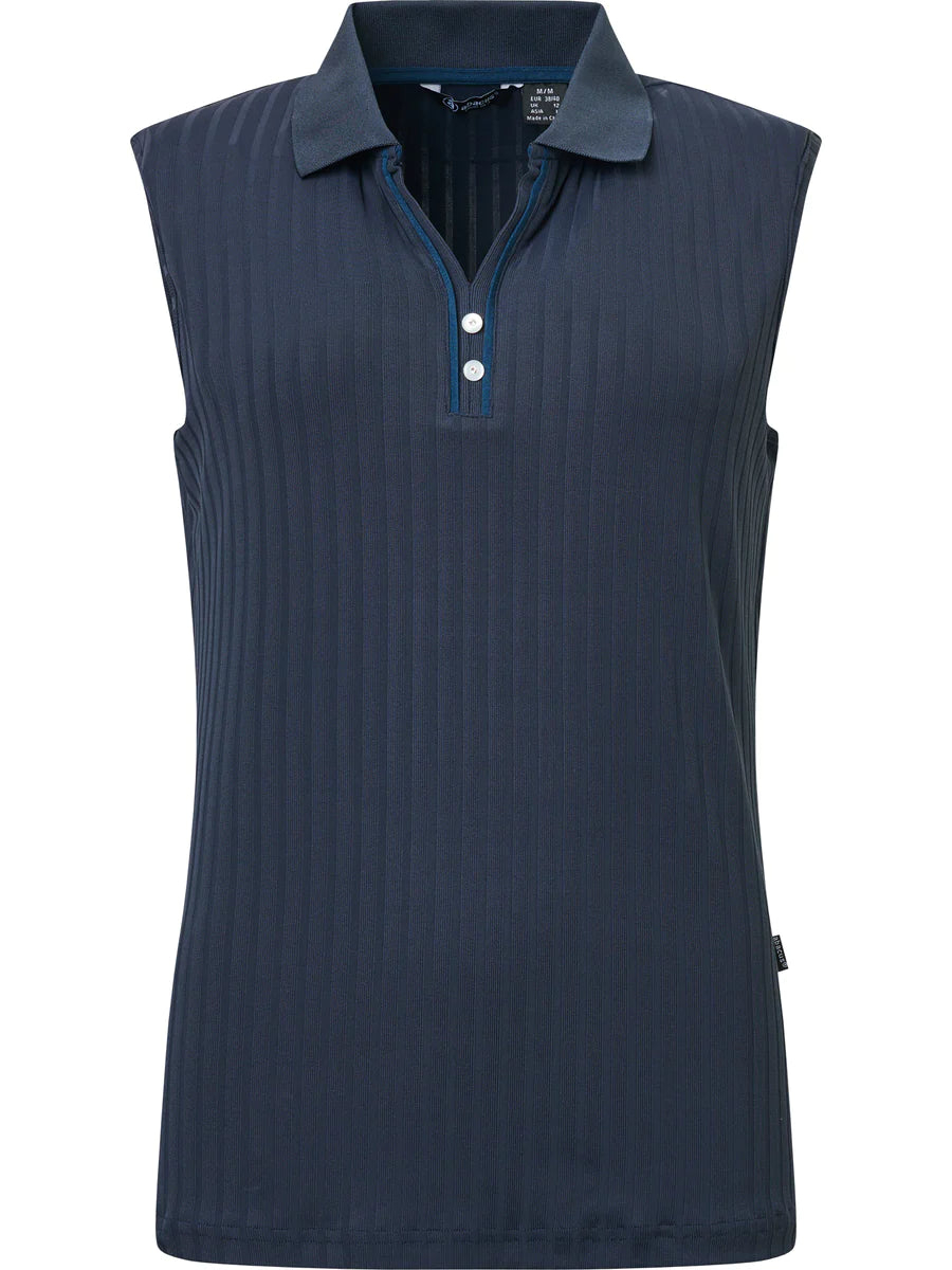 Abacus Pebble Sleeveless Polo (Multiple Colors)