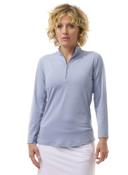 SanSoleil SunGlow Long Sleeve Zip Mock (Multiple Colors)