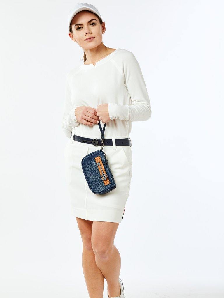 Belyn Key Blue Keystone Clutch - Gals on and off the Green