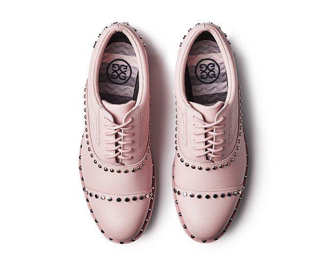 G/Fore Welt Stud Gallivanter Shoe in Blush - Gals on and off the Green