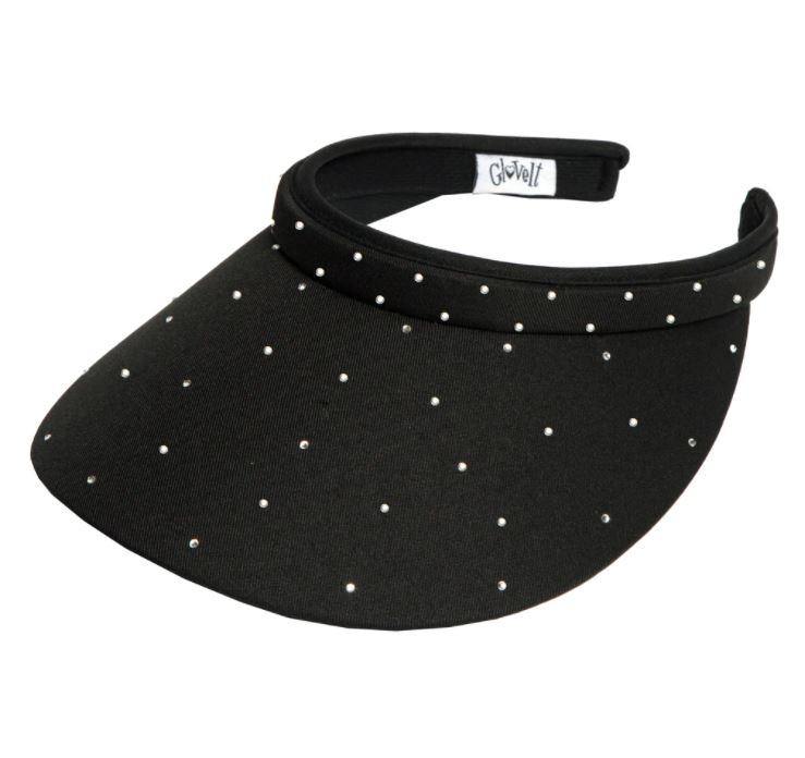GloveIt Black Bling Slide On Visor - Gals on and off the Green
