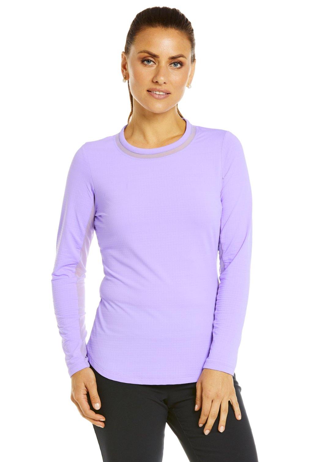 IBKUL Long Sleeve Crew Neck Lavender