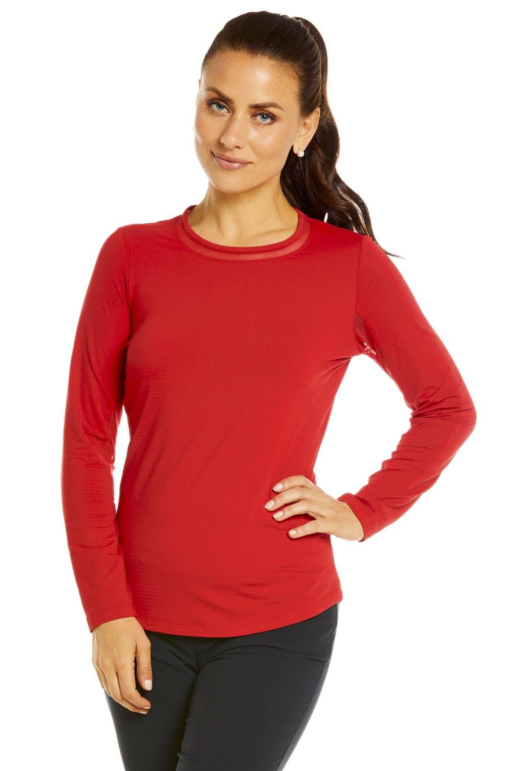 IBKUL Long Sleeve Crew Neck Red