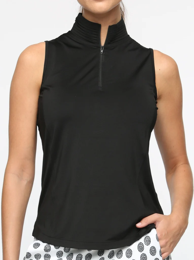 Belyn Key Mock Sleeveless Top - Multiple Colors