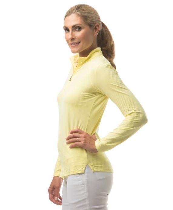 SanSoleil SolTek ICE Long Sleeve Zip Mock (Multiple Colors) - Gals on and off the Green