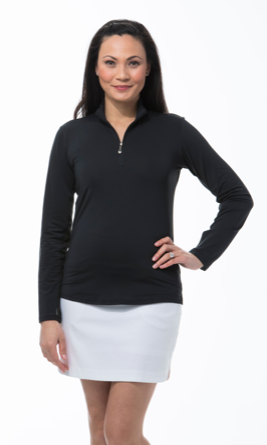 SanSoleil Sunglow Zip Mock (Multiple Colors) - Gals on and off the Green