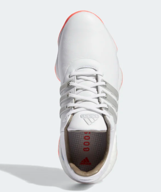 Adidas Tour360 22 Shoe White/Silver/Turbo