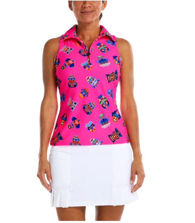 Tzu Tzu Allie Dotty Print Sleeveless Polo (Multiple Colors) – Gals on and  off the Green