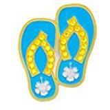 Bonjoc Swarovski Crystal Flip-Flops Ball Marker - Gals on and off the Green