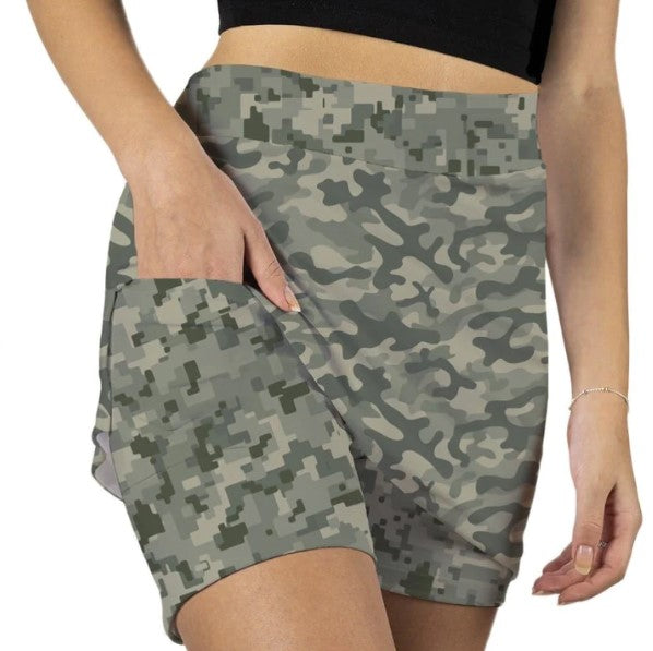 Skort Obsession Camo Green Skort