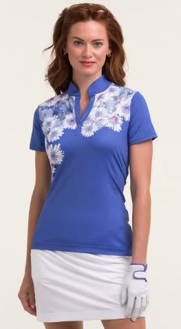 EPNY Fresh Paint Short Sleeve Y Neck Polo W/ Daisies PRT – Gals on