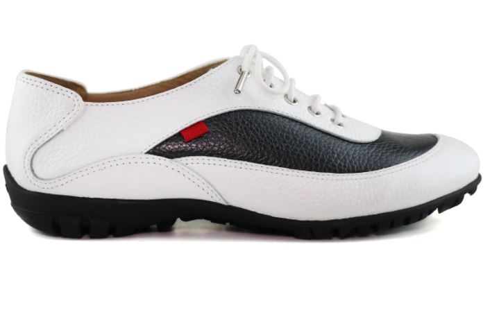 Marc Joseph Hampton Golf Shoe in White & Black
