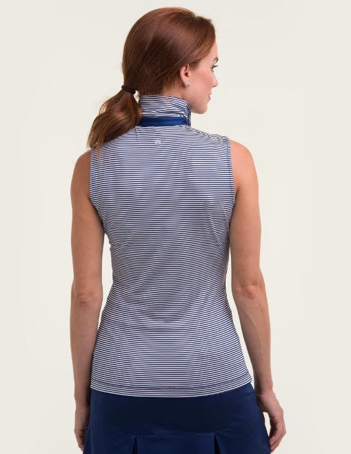 EPNY Get In Prep Sleeveless Stripe Snap Placket Polo