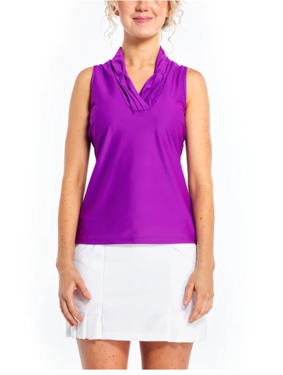 TZU TZU ZOEY V-NECK MODIFIED RACERBACK SLEEVELESS TOP (SOLID COLORS)