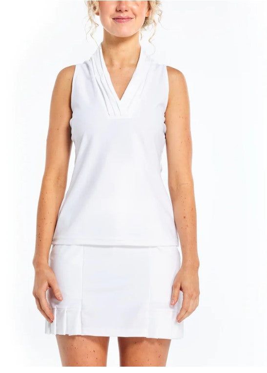 TZU TZU ZOEY V-NECK MODIFIED RACERBACK SLEEVELESS TOP (SOLID COLORS)