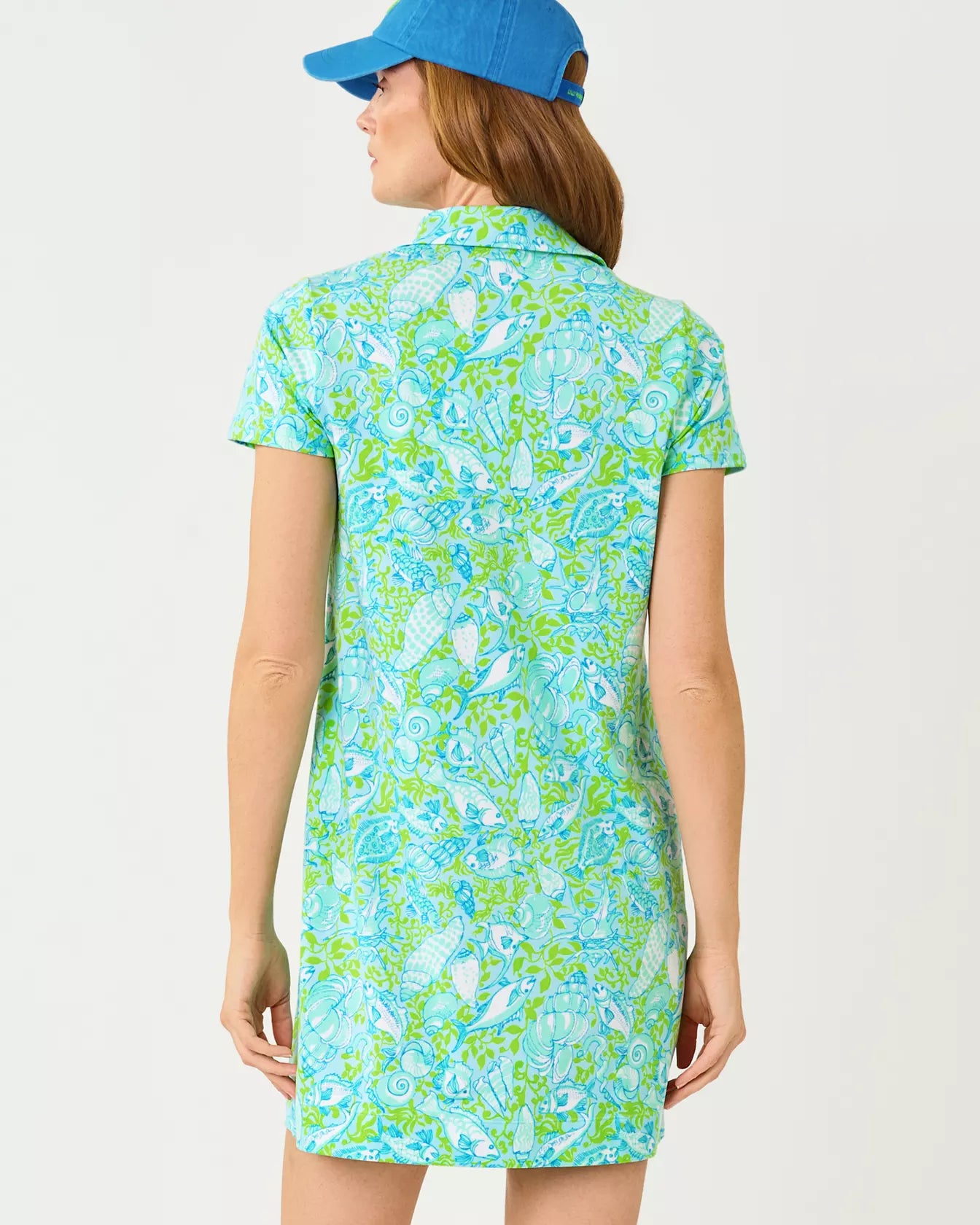 LILLY PULITZER Dune Short Sleeve Dress 35" in Daydream Blue
