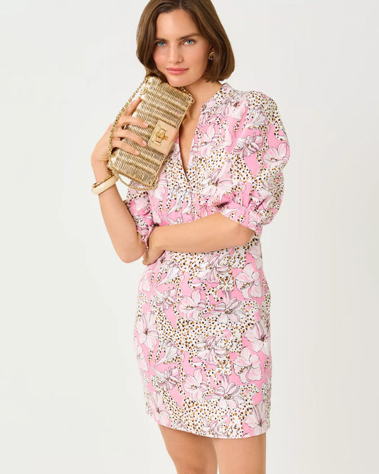LILLY PULITZER Mialeigh Linen Half Sleeve Dress