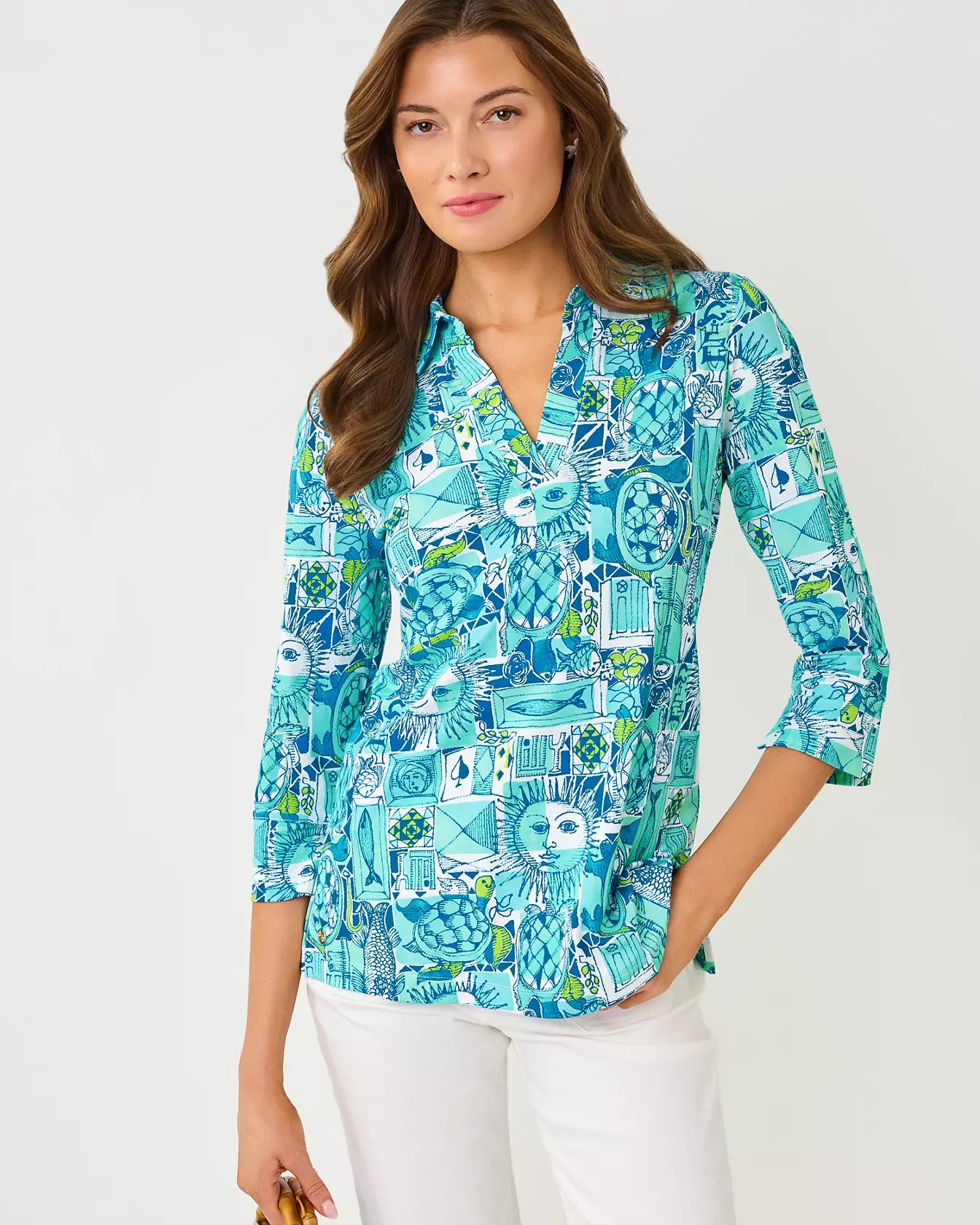 LILLY PULITZER Mandi Tunic 3/4 Sleeve