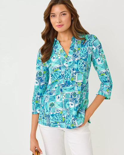 LILLY PULITZER Mandi Tunic 3/4 Sleeve