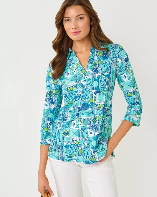 LILLY PULITZER Mandi Tunic 3/4 Sleeve