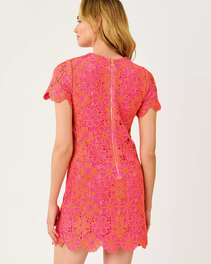 LILLY PULITZER Cortney Crochet Short Sleeve Shift Dress