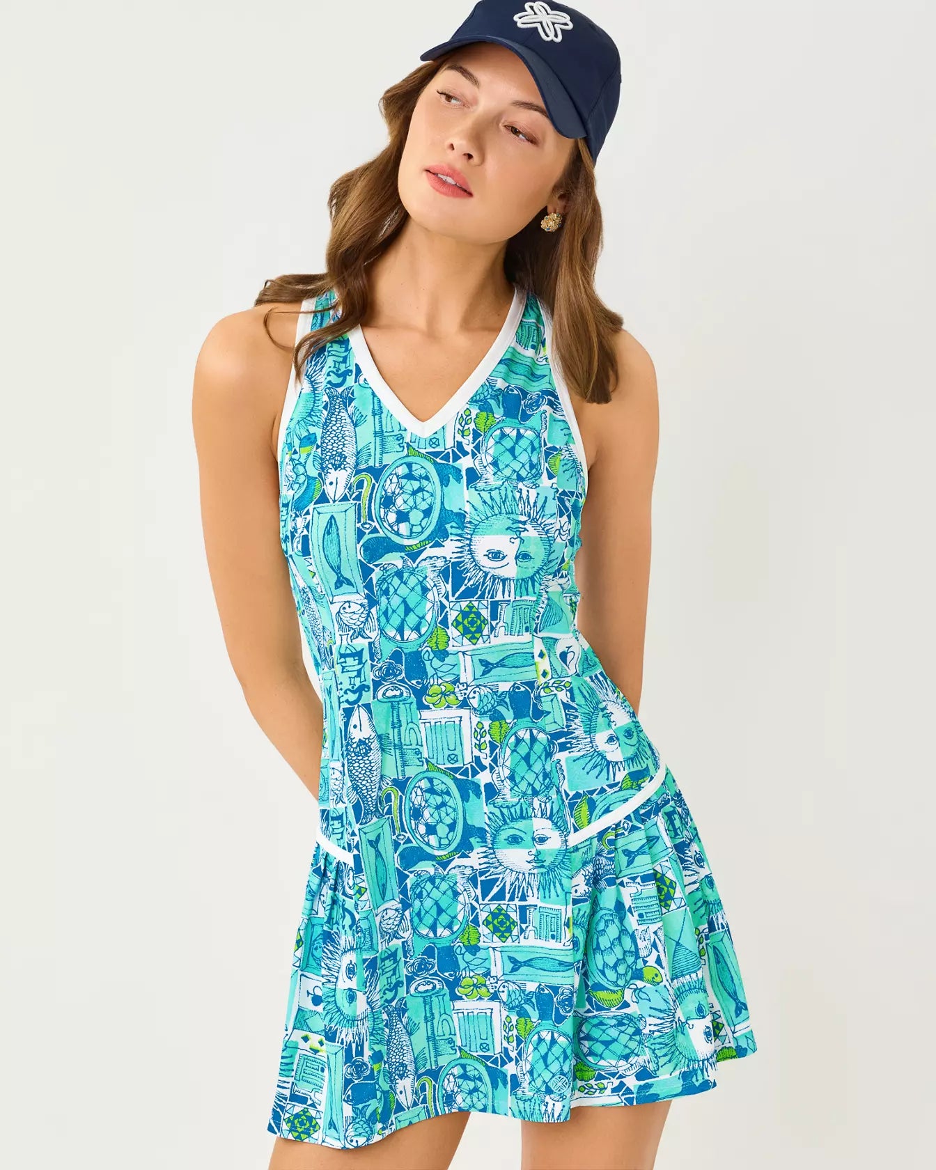 LILLY PULITZER Bacio Sleeveless Racerback Dress 32"