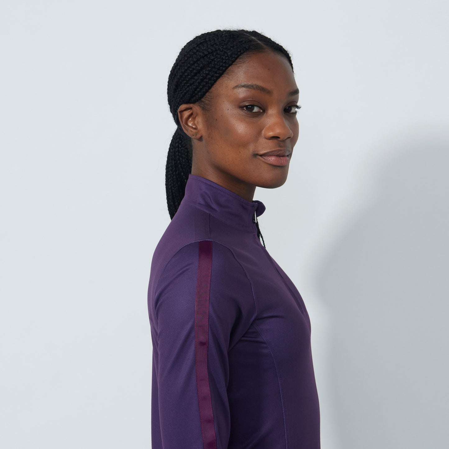 Daily Sports Abstract Fusion Anna Midlayer Half Neck Long Sleeve Top