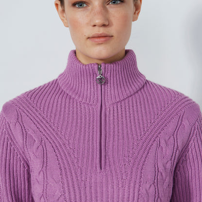 Daily Sports Abstract Fusion Veronica Cable Long Sleeve Pullover Lined