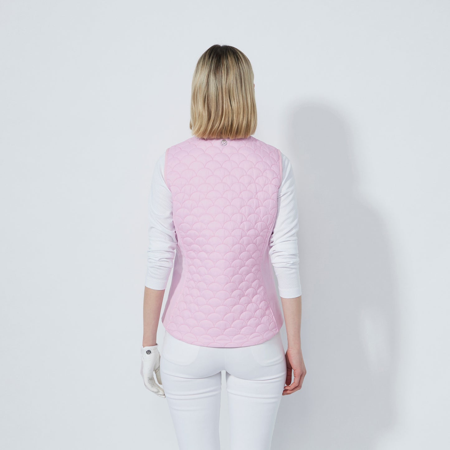 Daily Sports Abstract Fusion Quilt Pink Pansy Padded Vest
