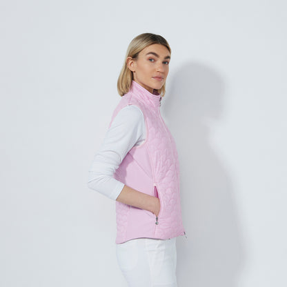 Daily Sports Abstract Fusion Quilt Pink Pansy Padded Vest