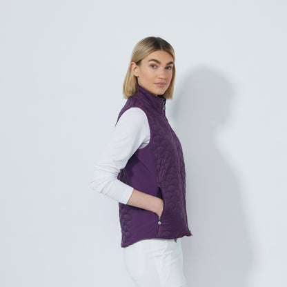 Daily Sports Abstract Fusion Quilt Dark Purple Padded Vest