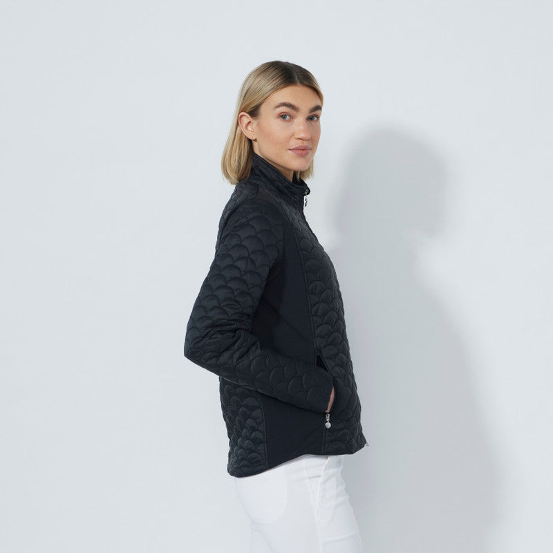 Daily Sports Abstract Fusion Quilt Black Padded Jacket