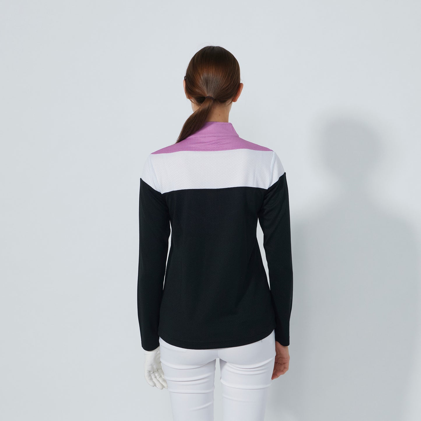 Daily Sports Abstract Fusion Black Block Long Sleeve Polo