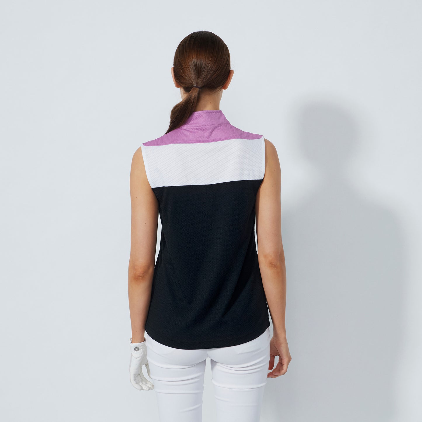 Daily Sports Abstract Fusion Black Block Sleeveless Polo