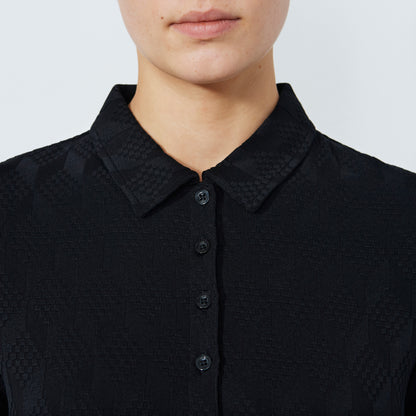 Daily Sports Abstract Fusion Graphic Jacquard Long Sleeve Polo Shirt