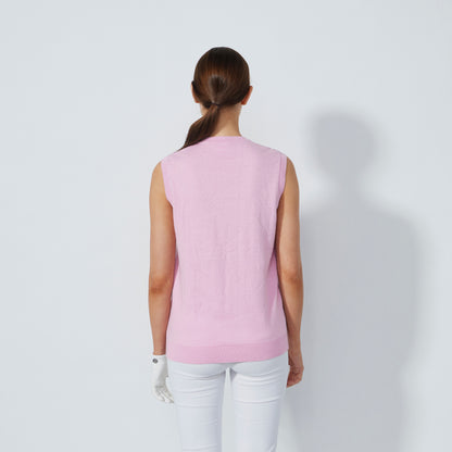 Daily Sports Abstract Fusion Delusion Pink Jacquard V-Neck Vest
