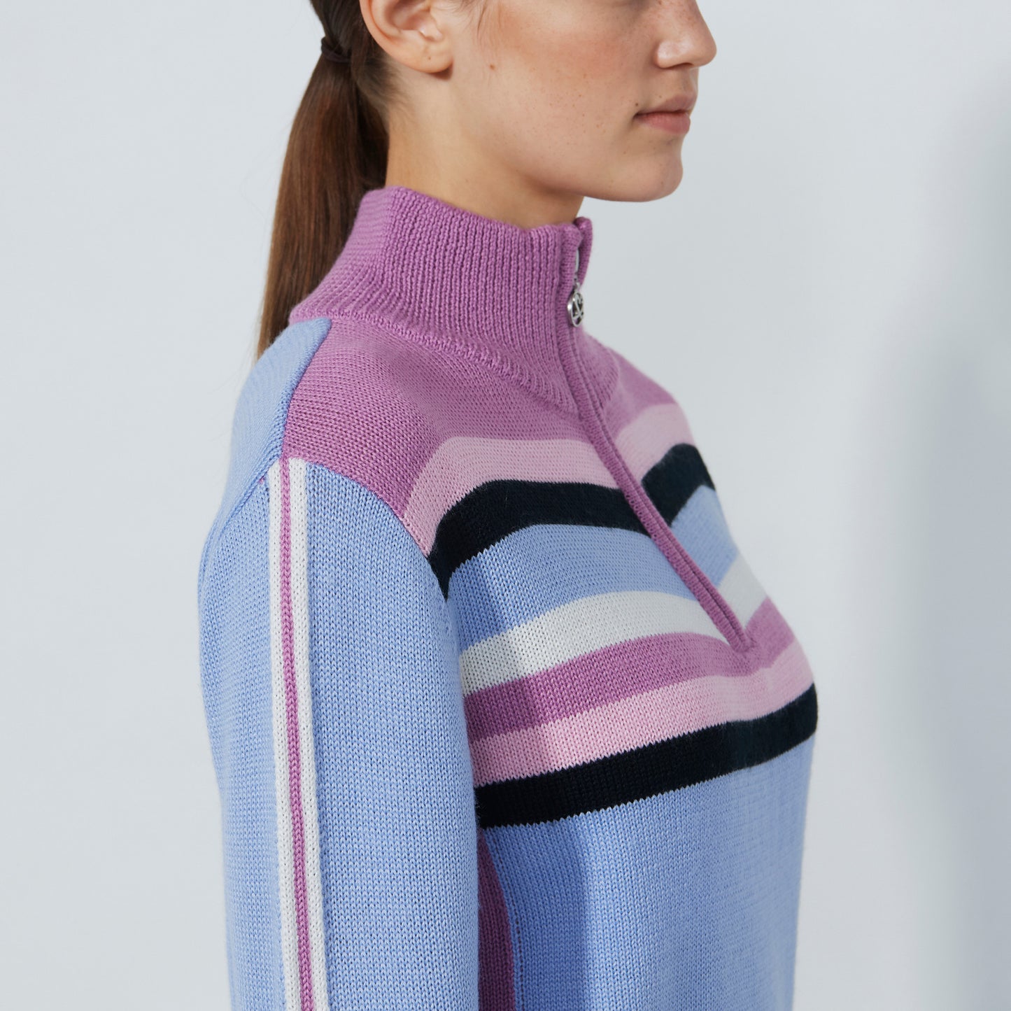 Daily Sports Abstract Fusion Multi-Striped Long Sleeve Pullover Lined