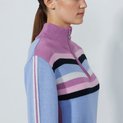 Daily Sports Abstract Fusion Multi-Striped Long Sleeve Pullover Lined