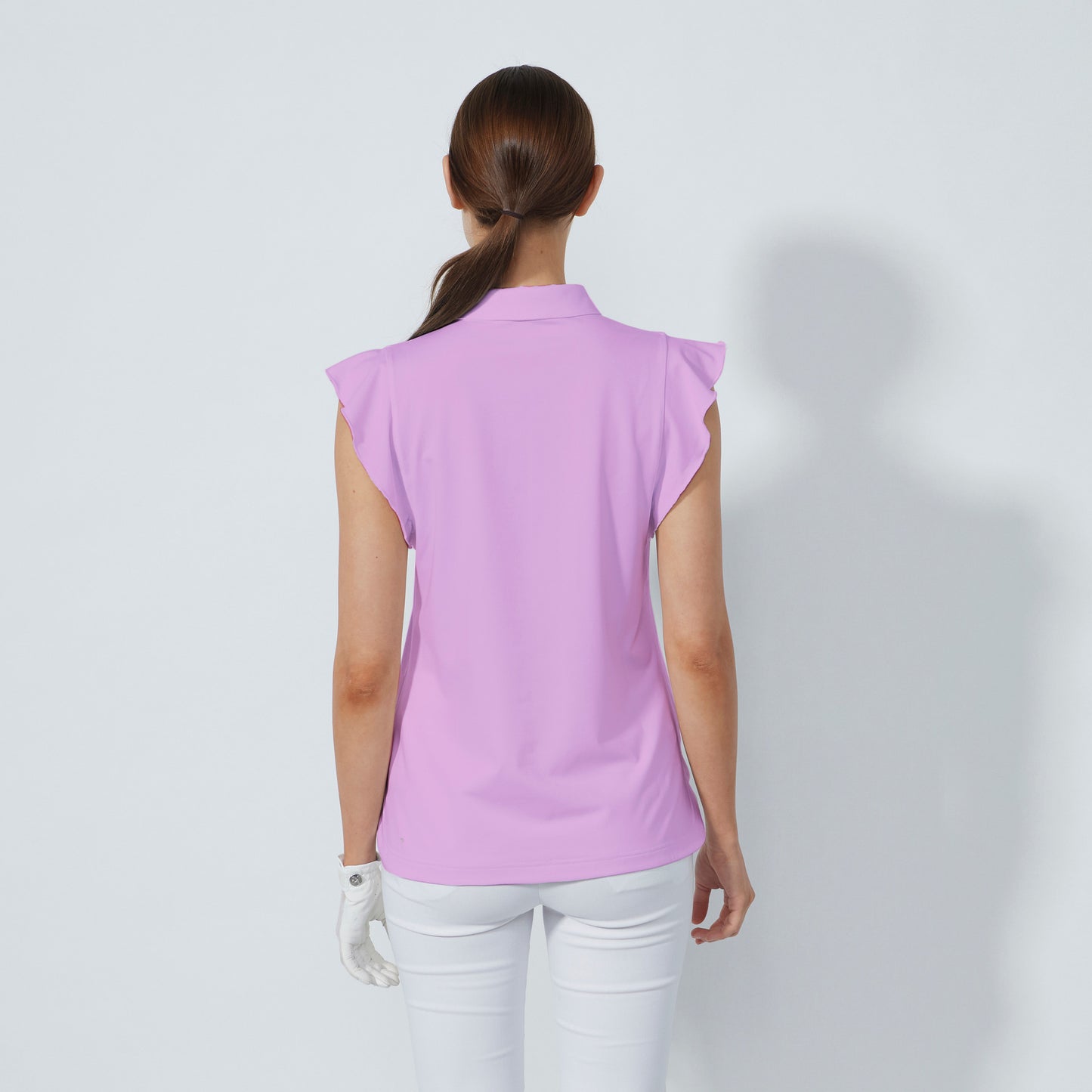 Daily Sports Abstract Fusion Luxe Frill Veronica Sleeveless Polo