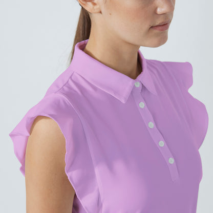 Daily Sports Abstract Fusion Luxe Frill Veronica Sleeveless Polo