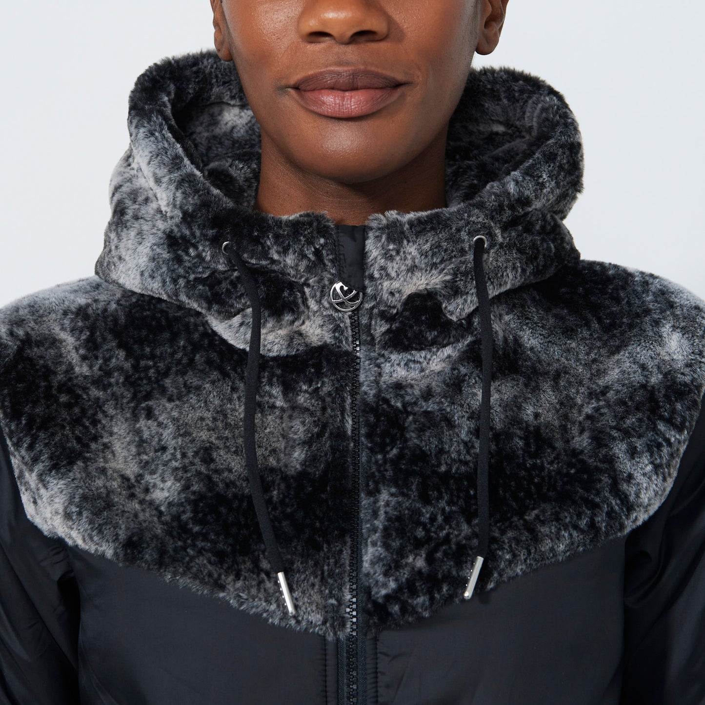 Daily Sports Abstract Fusion Mix Fur Jacket