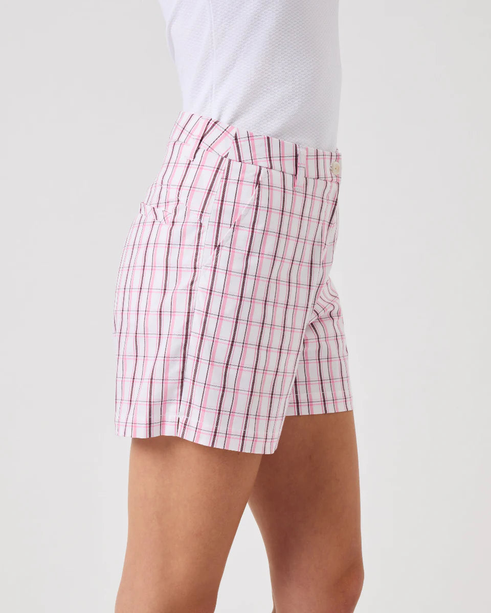 Daily Sports PINK SKY Golf Plaid Shorts