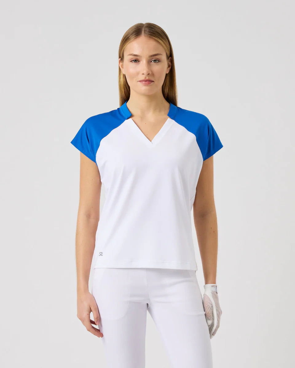 Daily Sports PLAY BLUE V-Neck Cap Sleeve
